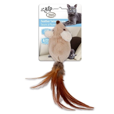 All For Paws Mus med Fjäderstjärt BEIGE